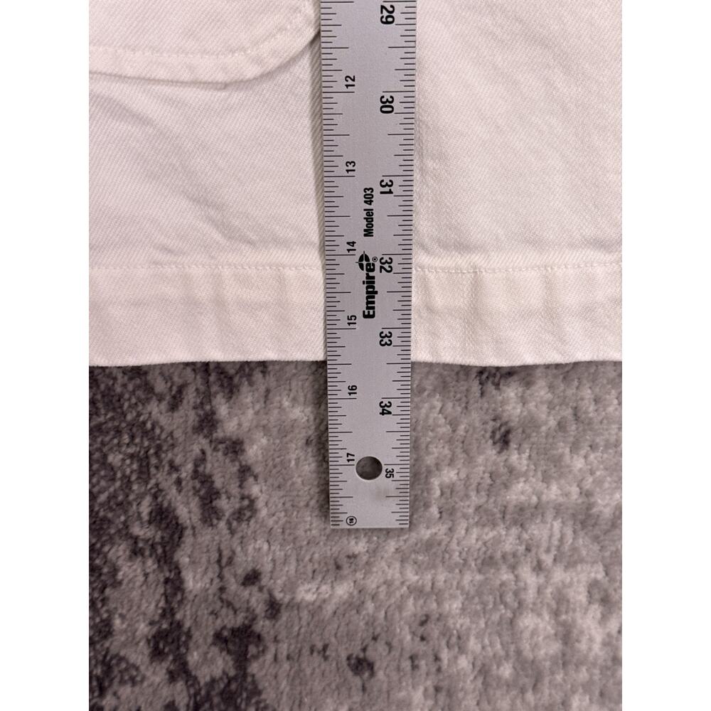 Citizens of Humanity Dress Medium Womens White Denim Puff Sleeve Mini - Picture 6 of 8